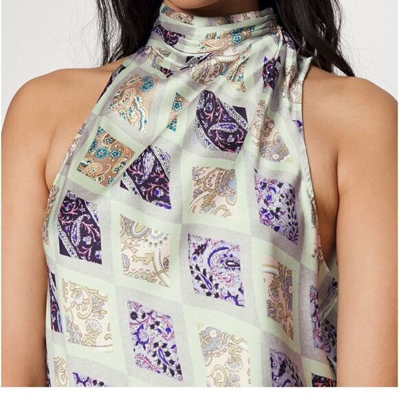 Cinq à Sept Adalynn Print Sleeveless Turtleneck Medium NEW $325 - Picture 5 of 14